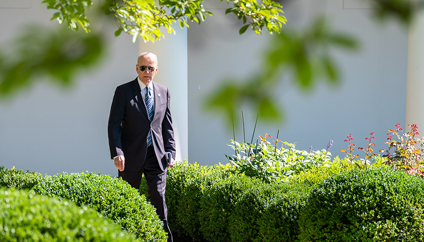Joe Biden outside